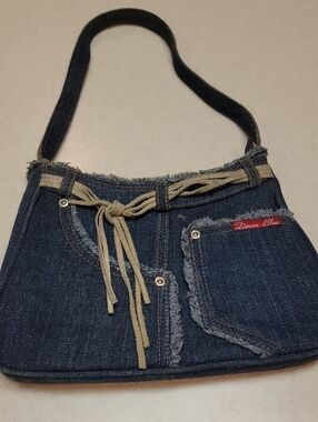 Y2K Dark Blue Denim Shoulder Bag